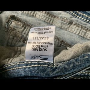 Silver plus size denim jeans